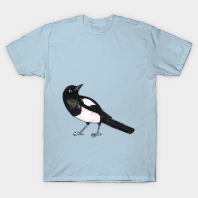 Magpie ink drawing T-Shirt by Bwiselizzy